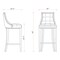 Manhattan Comfort Fifth Avenue Bar Stool in Bronze and Walnut BS007-BZ - alternate 2